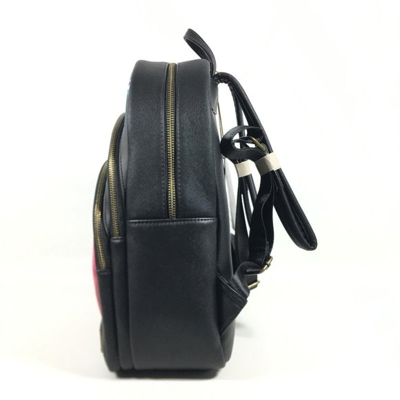 Loungefly Harry Potter Trilogy Triple Zip Pocket Mini Backpack Black Multicolor main image 9